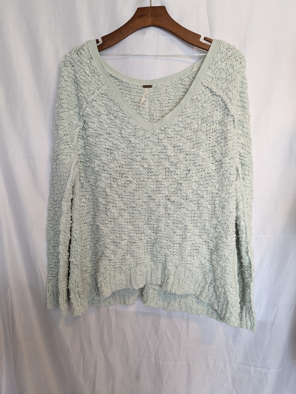 Free People Soft Mint Chunky Knit Sweater Size Small